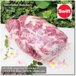 Beef CHUCK EYE ROLL US USDA CHOICE brand SWIFT frozen whole cuts +/- 11kg (price/kg) PREORDER 2-3 days notice